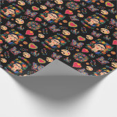 Frida Kahlo Pattern, Mexiko, Kunstgeschenk Geschenkpapier (Ecke)
