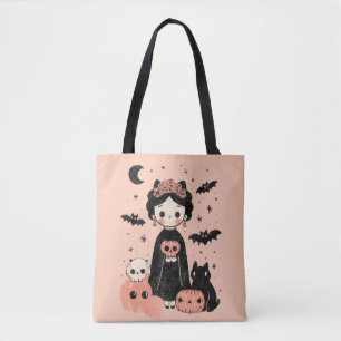 Frida Kahlo Pink Pasteloween Spooky Niedlich Hallo Tasche
