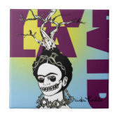 Frida Kahlo Pop Art Portrait Fliese (Vorderseite)