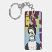 Frida Kahlo Pop Art Portrait Schlüsselanhänger (Vorderseite links)
