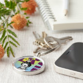 Frida Kahlo Pop Art Portrait Schlüsselanhänger (Seite)