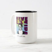 Frida Kahlo Pop Art Portrait Zweifarbige Tasse (Vorderseite Links)