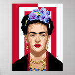 Frida Kahlo Pop Art Poster<br><div class="desc">Frida Kahlo Pop Art,  Frauentag</div>