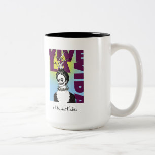 Frida Kahlo Pop-Kunst-Porträt Zweifarbige Tasse