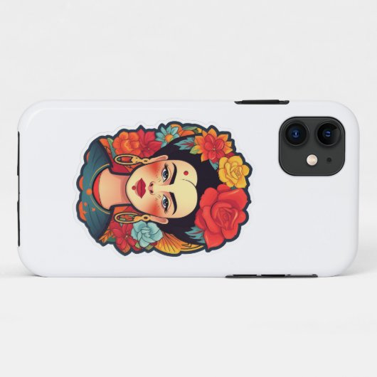 Frida Kahlo Portrait Art Case-Mate iPhone Hülle (Rückseite (Horizontal))