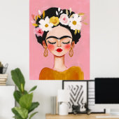 Frida-Kahlo-Porträt Poster (Heimbüro)