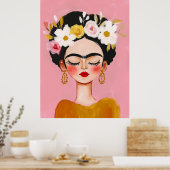 Frida-Kahlo-Porträt Poster (Küche)