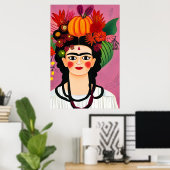 Frida Kahlo Poster (Heimbüro)