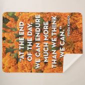 Frida Kahlo Quote Blanket Sherpadecke (Vorderseite (Horizontal))