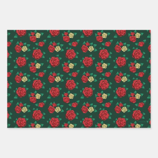 Frida Kahlo | Red and Gold Rose Pattern Geschenkpapier Set (Vorderseite 2)
