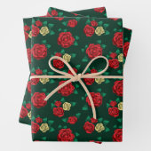 Frida Kahlo | Red and Gold Rose Pattern Geschenkpapier Set (Beispiel)