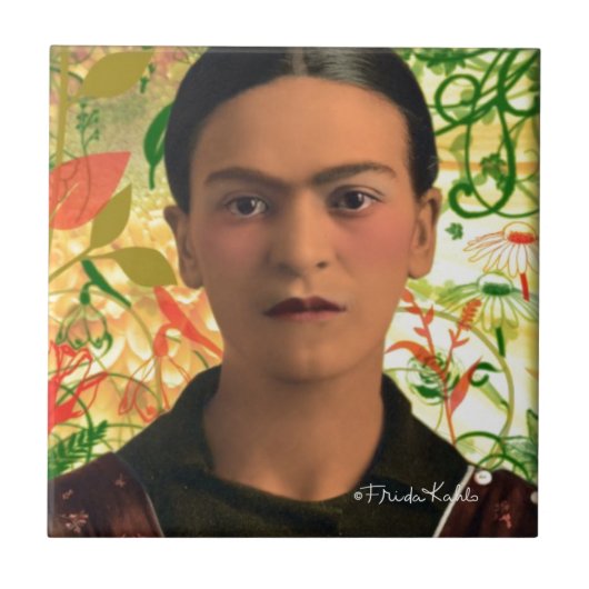 Frida Kahlo Reflejando Fliese (Vorderseite)