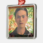 Frida Kahlo Reflejando Ornament Aus Metall (Links)
