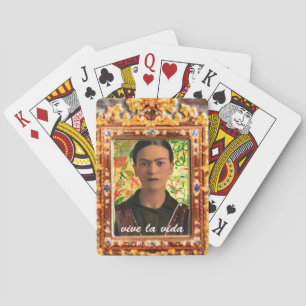 Frida Kahlo Reflejando Spielkarten