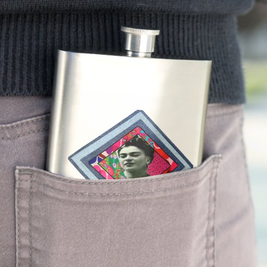 Frida Kahlo Retro Denim Diamond Flachmann (Beispiel)