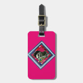 Frida Kahlo Retro Denim Diamond Gepäckanhänger (Vorderseite vertikal)