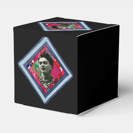 Frida Kahlo Retro Denim Diamond Geschenkschachtel (Rückseite)