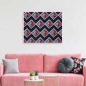 Frida Kahlo Retro Denim Diamond Leinwanddruck (Insitu (Wohnzimmer))