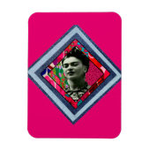 Frida Kahlo Retro Denim Diamond Magnet (Vertikal)