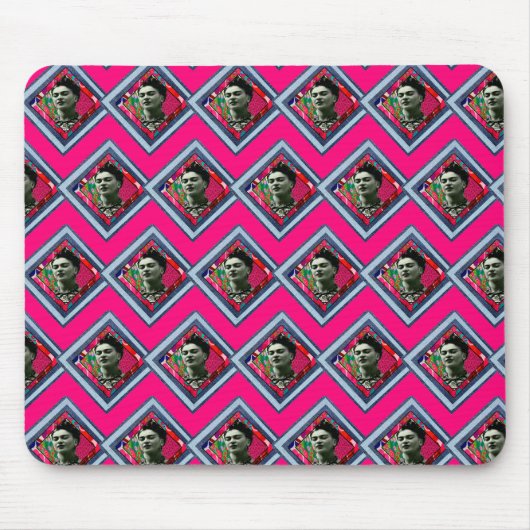 Frida Kahlo Retro Denim Diamond Mousepad (Vorne)