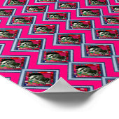 Frida Kahlo Retro Denim Diamond Poster (Ecke)