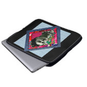 Frida Kahlo Retro Pink Denim Laptopschutzhülle (Vorne Knopf)