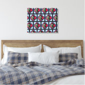Frida Kahlo Retro Pink Denim Leinwanddruck (Insitu (Schlafzimmer))