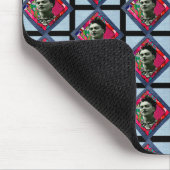Frida Kahlo Retro Pink Denim Mousepad (Ecke)