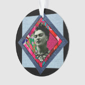 Frida Kahlo Retro Pink Denim Ornament (Vorderseite)