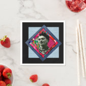 Frida Kahlo Retro Pink Denim Serviette (Beispiel)