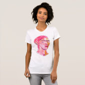Frida Kahlo (rote Aquarellbilder) T-Shirt (Vorne ganz)