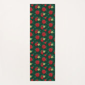 Frida Kahlo | Rotes und GoldRosen-Muster Yogamatte (Vorderseite)