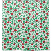 Frida Kahlo | Schädel u. Rosen Duschvorhang (Vorderseite)