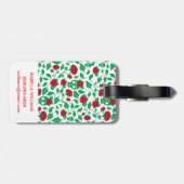 Frida Kahlo| Schädel und Rose Gepäckanhänger (Rückseite horizontal)