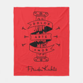Frida Kahlo | Schmerz-Kunst-Liebe Fleecedecke (Vorderseite)