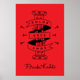 Frida Kahlo   Schmerz-Kunst-Liebe Poster