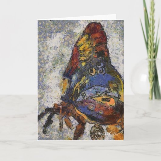 Frida Kahlo Schmetterling Monet inspiriert Karte (Vorderseite)