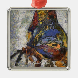 Frida Kahlo Schmetterling Monet inspiriert Silbernes Ornament