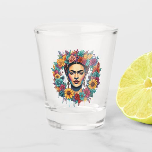 Frida Kahlo Schnapsglas (Vorderseite)