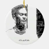 Frida Kahlo Schwarz-Weiß-Portrait Keramik Ornament (Hinten)