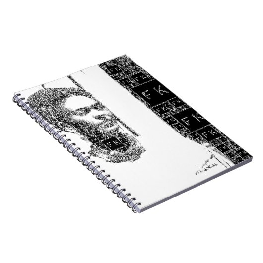 Frida Kahlo Schwarz-Weiß-Portrait Notizblock (Rechte Seite)