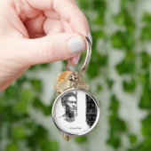 Frida Kahlo Schwarz-Weiß-Portrait Schlüsselanhänger (Hand)