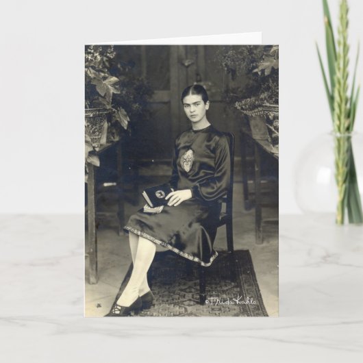 Frida Kahlo Seated Karte (Vorderseite)