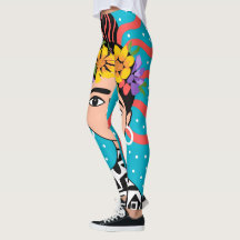 Frida Kahlo Seitenansicht Legging - Künstlerisches