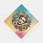 Frida Kahlo Serviette (Ecke)
