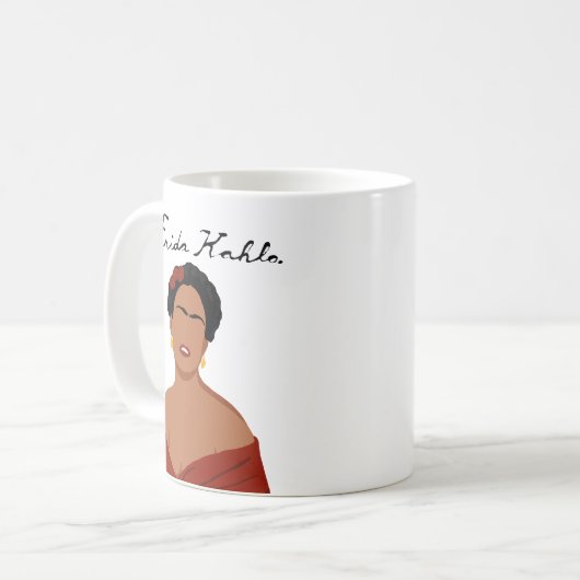 Frida Kahlo Signature Kaffeetasse (Vorderseite Links)