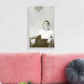Frida Kahlo Sitzplatz mit Frida-Malerei Leinwanddruck (Insitu (Wohnzimmer))