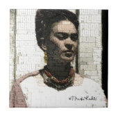 Frida Kahlo Textile Portrait Fliese (Vorderseite)