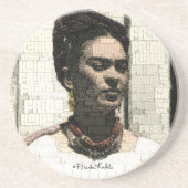 Frida Kahlo Textile Portrait Getränkeuntersetzer (Vorne)