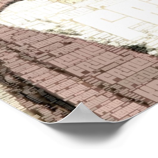 Frida Kahlo Textile Portrait Poster (Ecke)